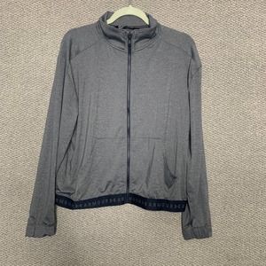 Under Armour Womens Jacket Size Large Gray Fitness Workout Track HeatGear‎